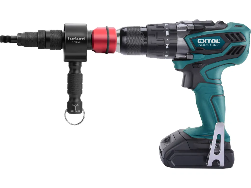 Nýtovací nástavec na vrtačku pro nýtovací matice M3-M12, Fortum 4770664